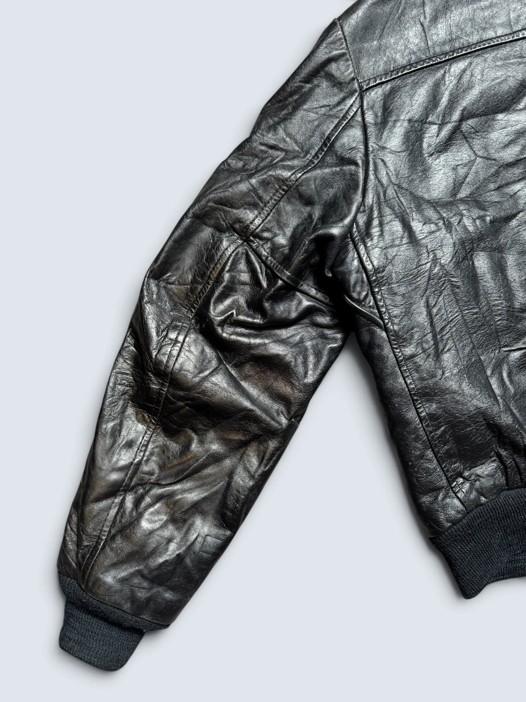 Jacket cuir cowhide flight bomber Cooper made in USA black 70’s - 40 (M)