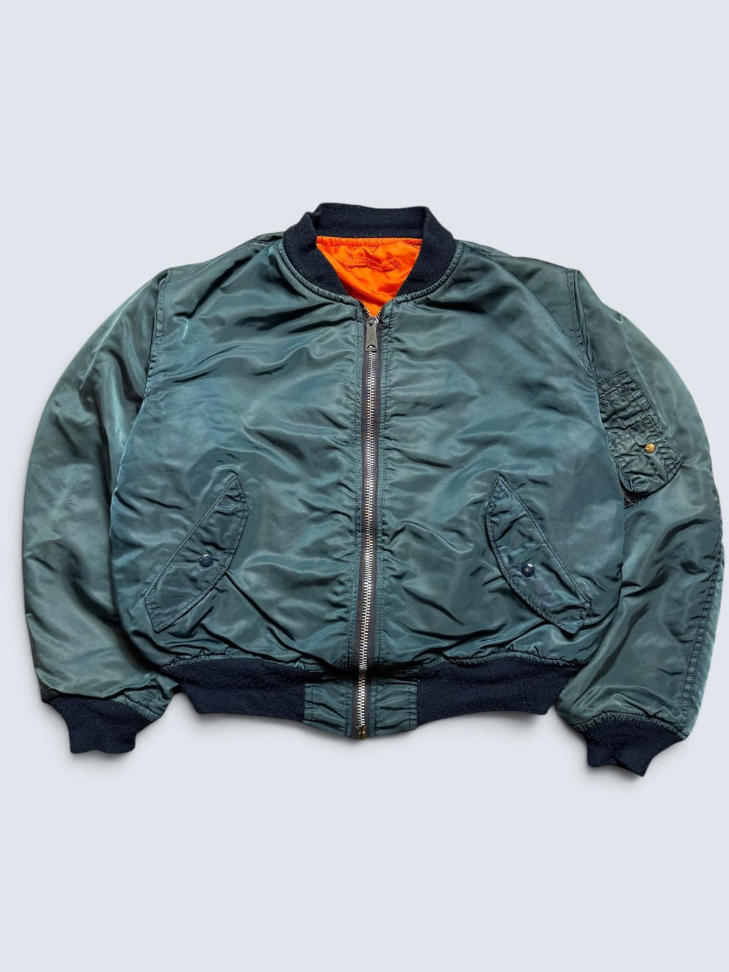 Jacket nylon bomber Ma-1 Alpha Industries made in USA navy original 1990’s - XL