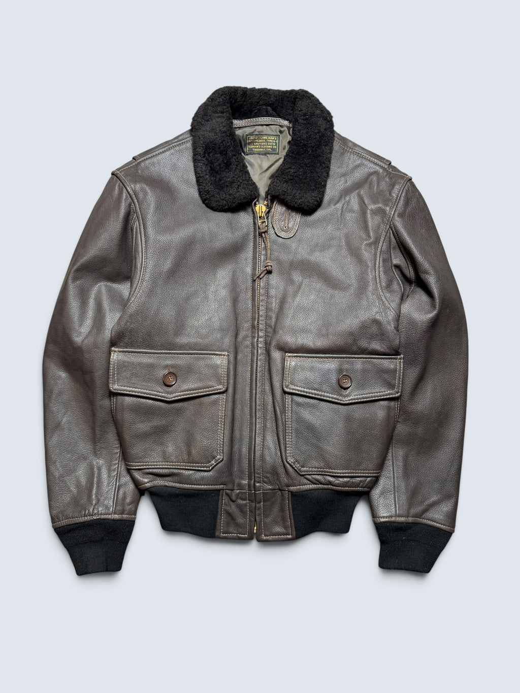 Jacket cuir flight Tedman Company G-1 usn made in Japan dark brown 00’s - S/M