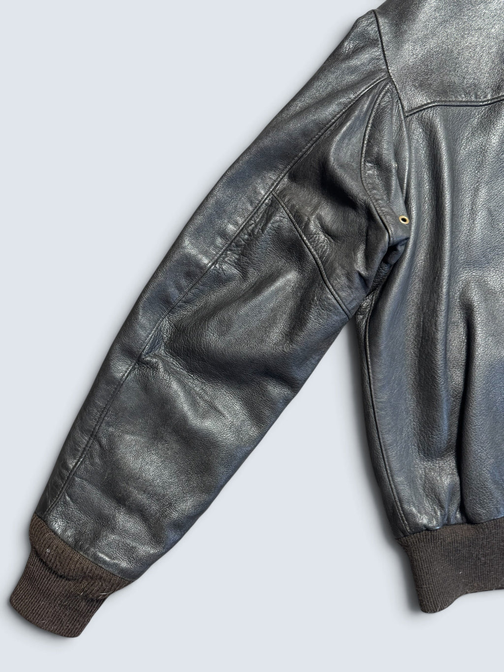 Jacket cuir cowhide flight A-2 Schott made in USA usaf black & brown 80’s - 40 (M)
