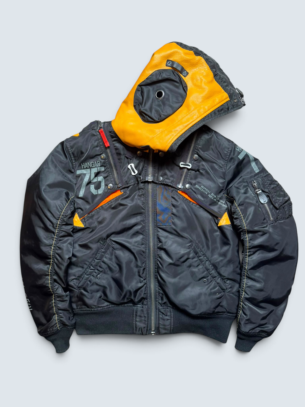 Jacket fly usaf intermediate ma-1 technical zip Hangar 75 Avirex Itd Japan exclusive black - M/L
