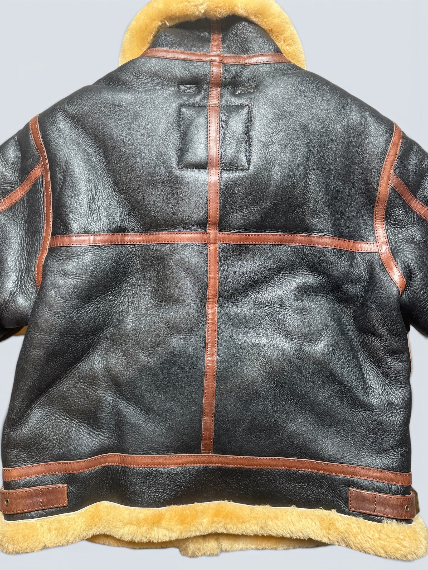 Jacket cuir bomber flight shearling B-3 Avirex Limited Japan exclusive usaf 00's - XL