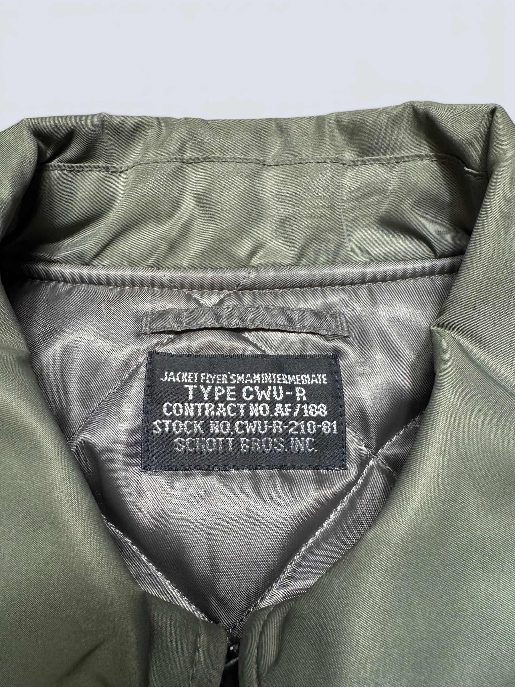 Jacket bomber fly Schott Bros nyc CWU-R/45P usaf kaki/grey vintage 90’s - L/XL
