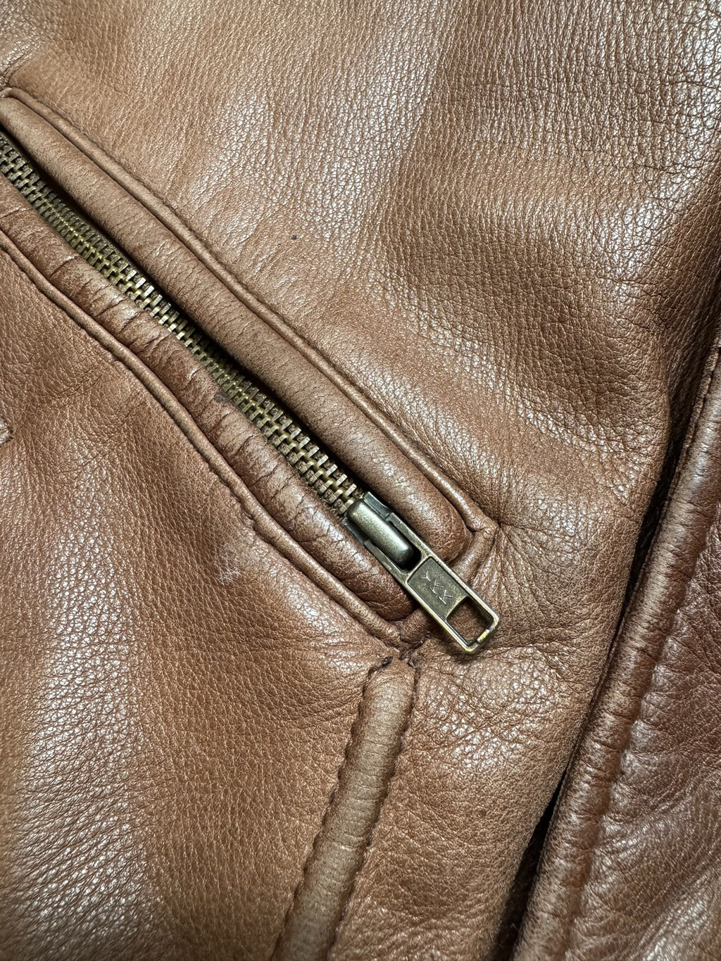 Jacket cuir cowhide flight bomber G-2 Chevignon Flying wear brown 80’s - L