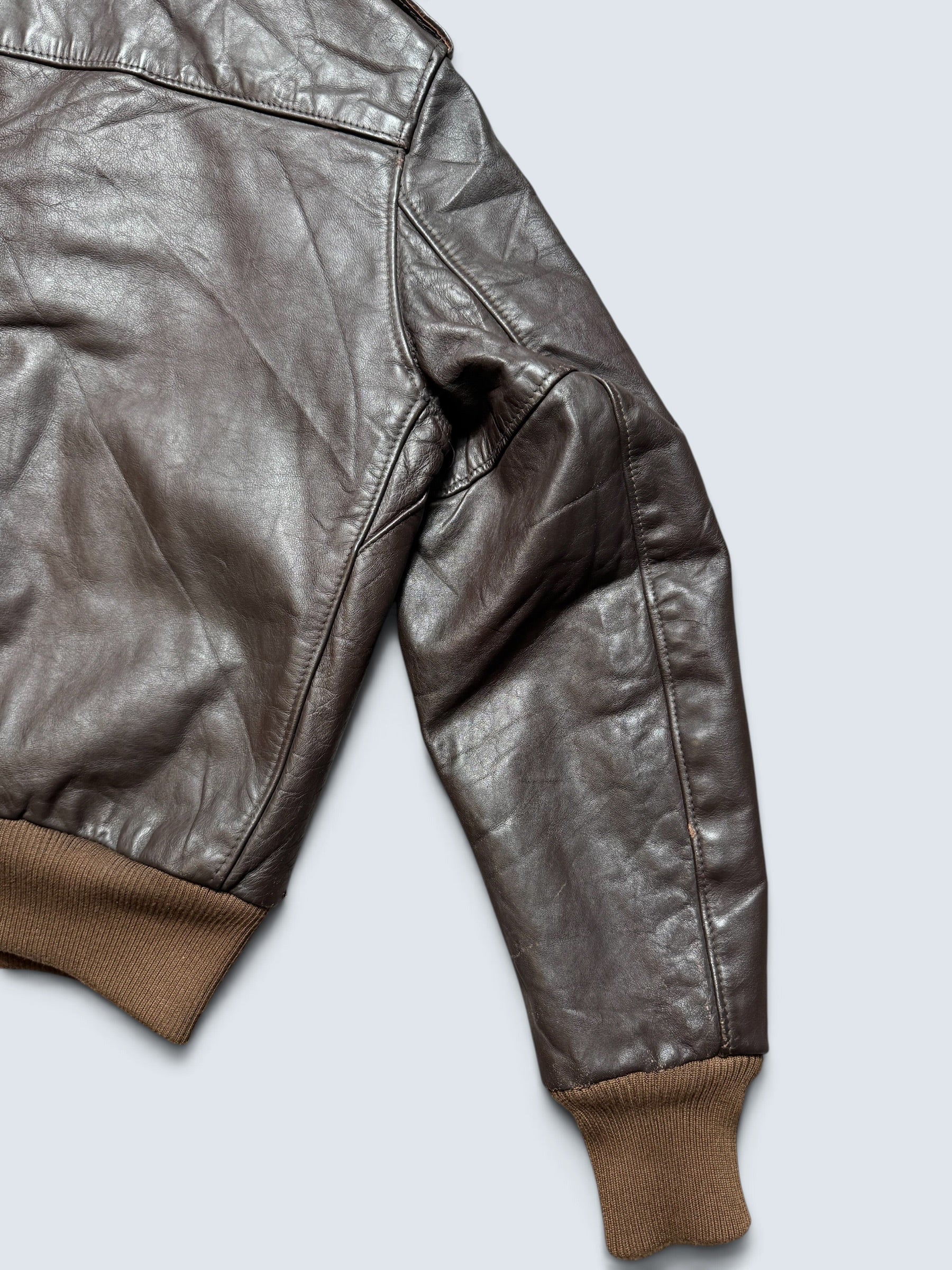 Jacket cuir cowhide flight bomber Schott NYC 674MS made in USA black 70’s - 40 (M)