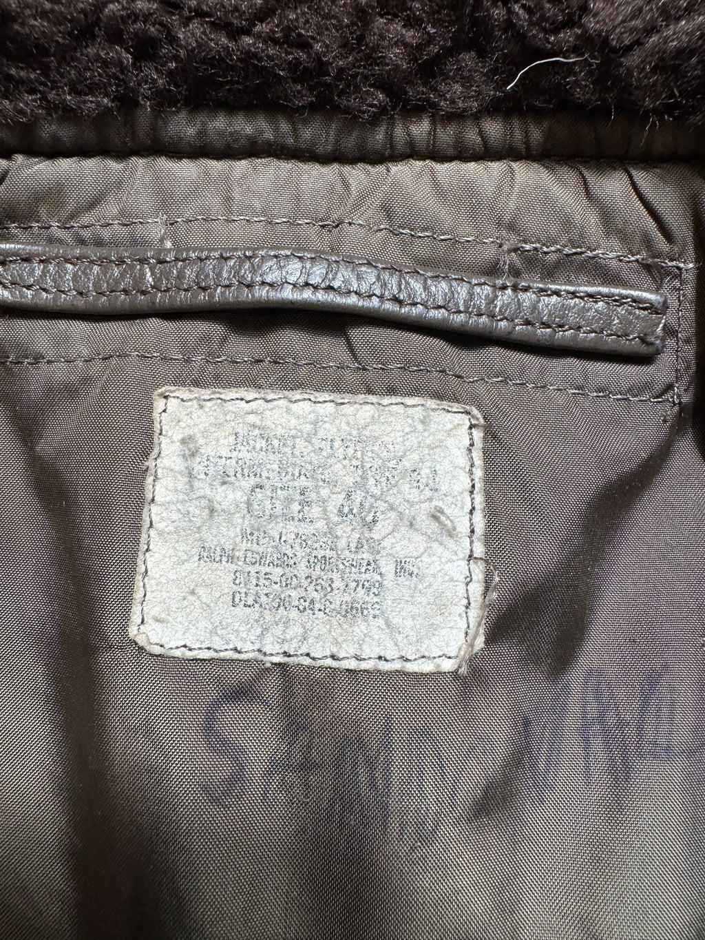 Jacket cuir goatskin flight G-1 original US Navy Ralph Edwards 1984 Cold War Era - 40 (M/L)