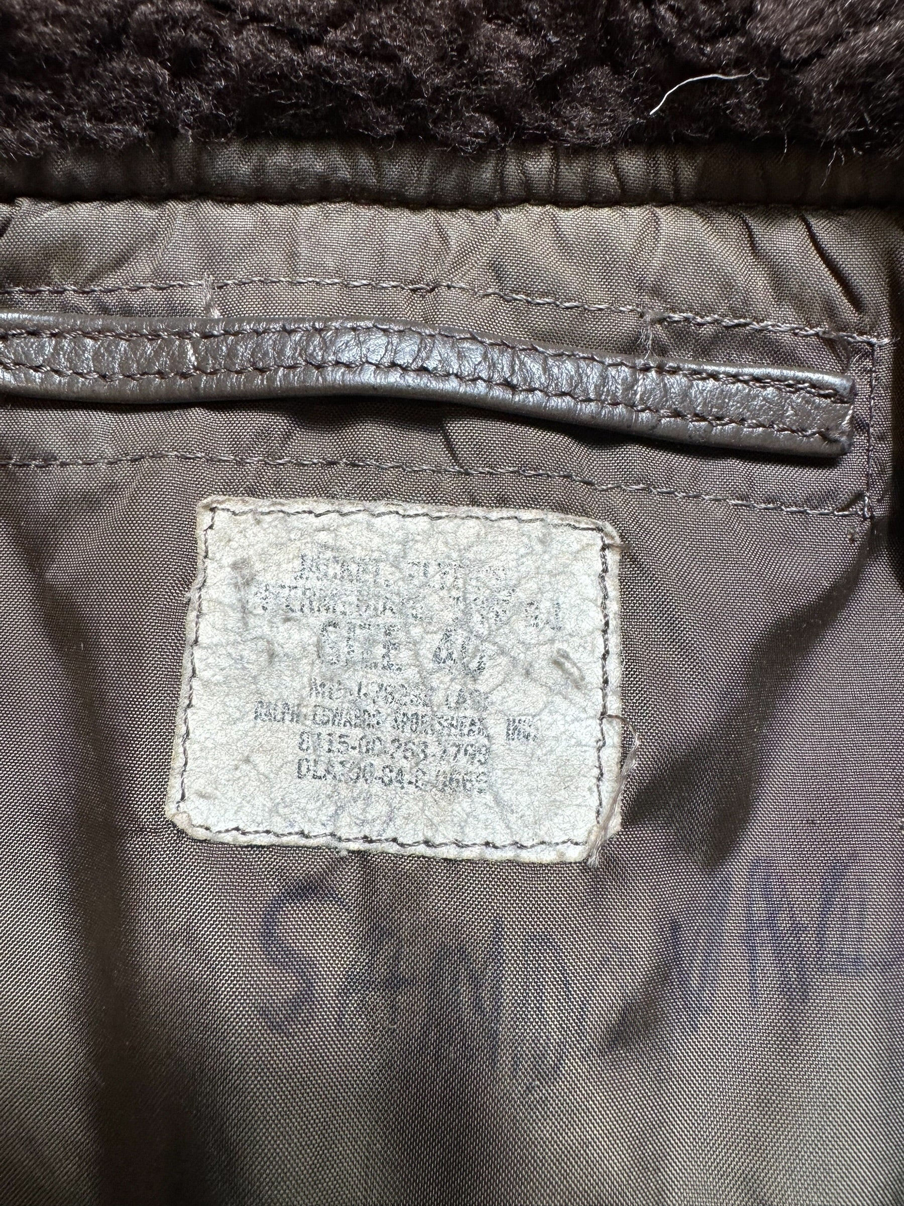 Jacket cuir goatskin flight G-1 original US Navy Ralph Edwards 1984 Cold War Era - 40 (M/L)