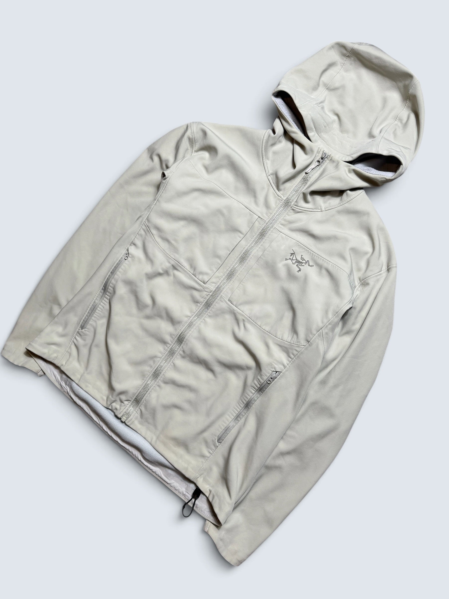 Jacket polaire imperméable Arc’teryx Gamma MX Hoody logo brodé cream 2021 - L