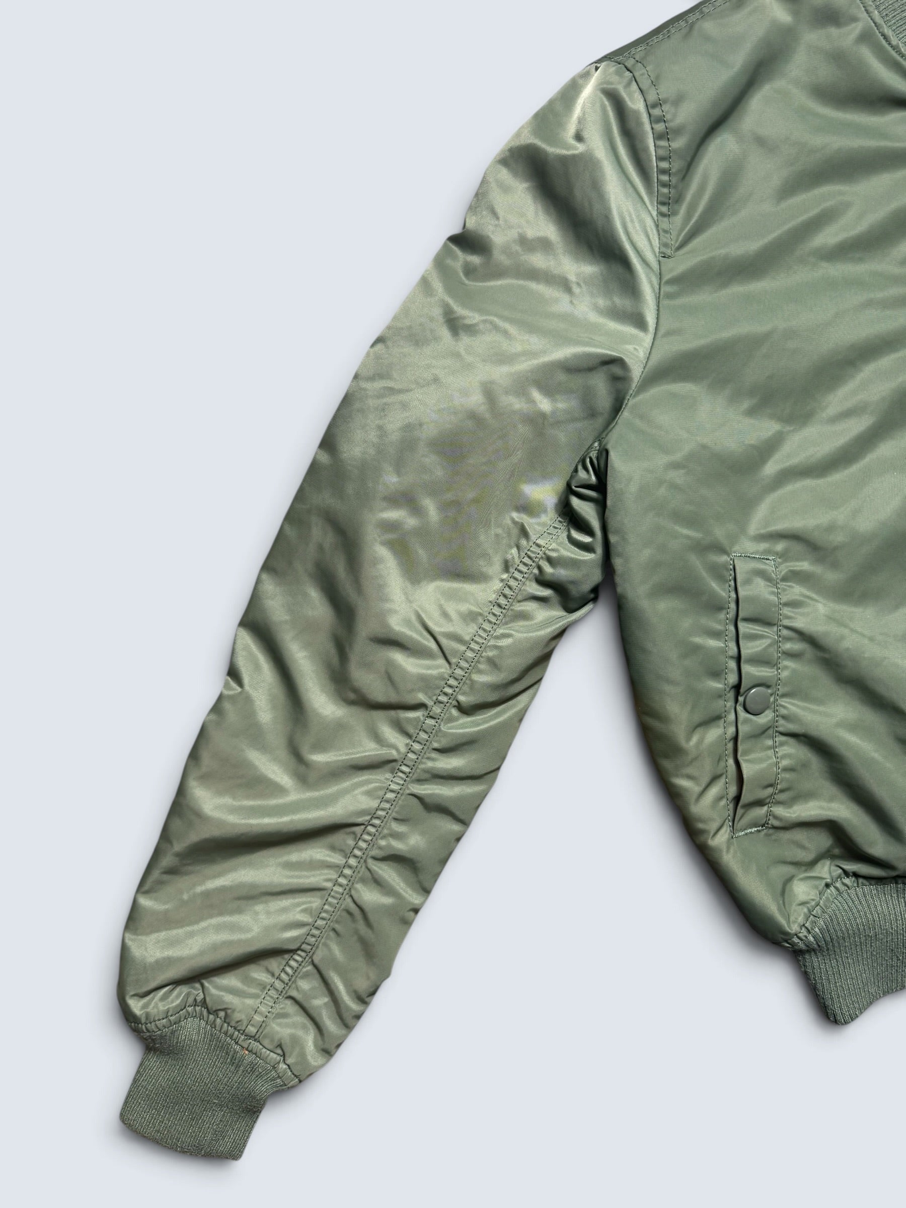 Jacket nylon bomber flight Ma-1 Alpha Industries usaf sage green - M