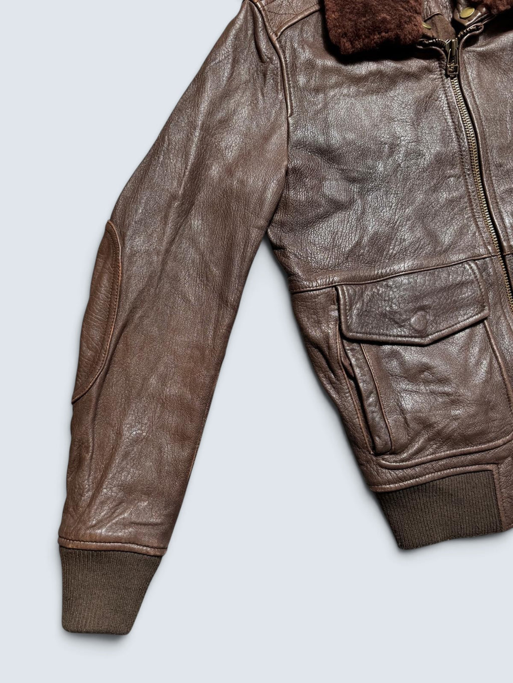 Jacket cuir cowhide flight G-1/A-2 hybrid Avirex Japan exclusive brown 00’s - S/M