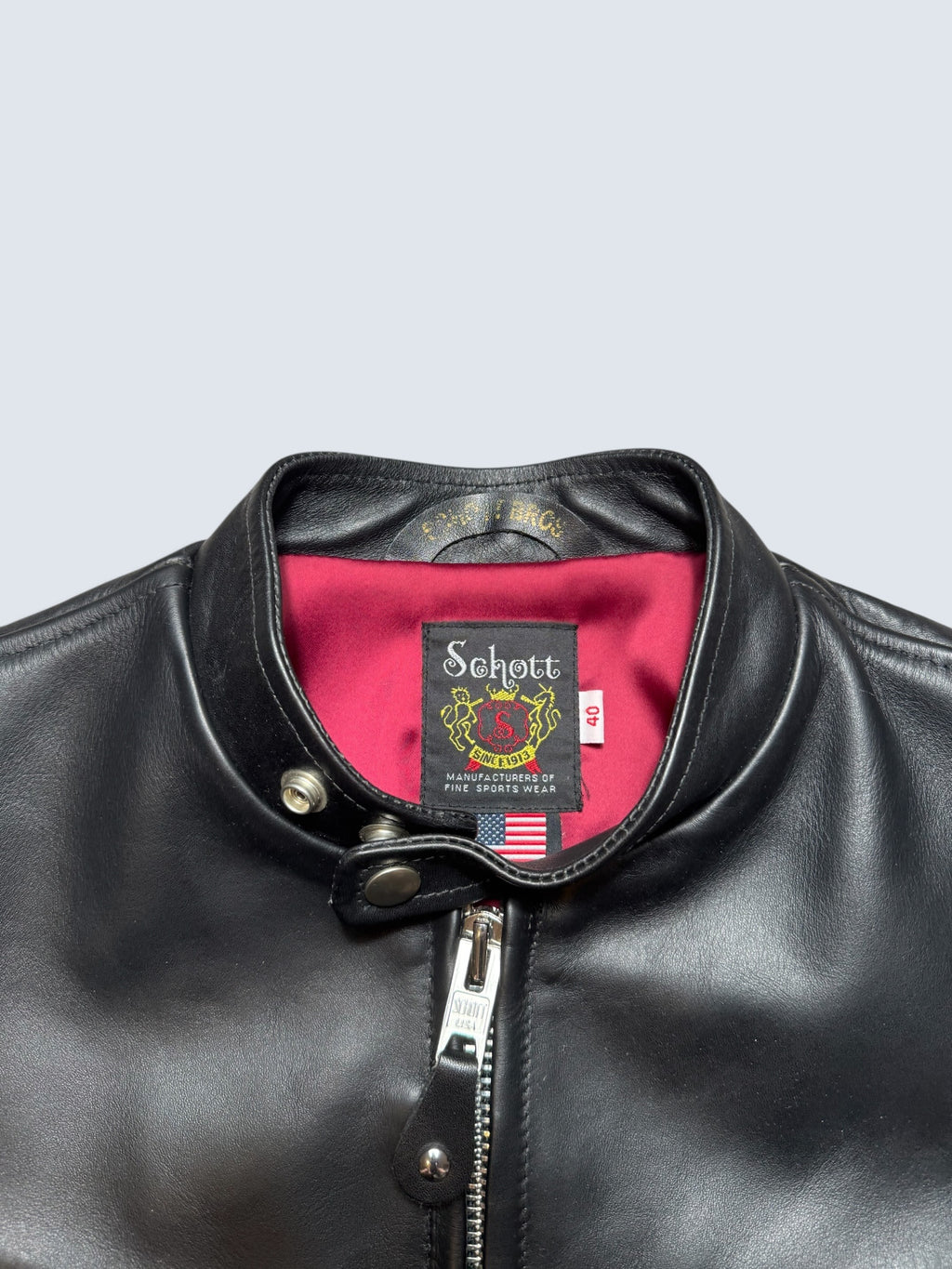 Jacket cuir cowhide Cafe Racer motorcycle Schott Bros. made in USA 641xx Japan exclusive black 00's -  40 (M/L)