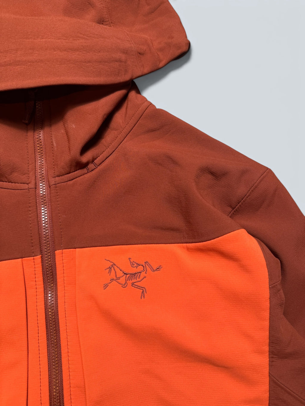 Jacket polaire imperméable Arc’teryx Gamma MX Hoody logo brodé burgundy & orange 2023 - M