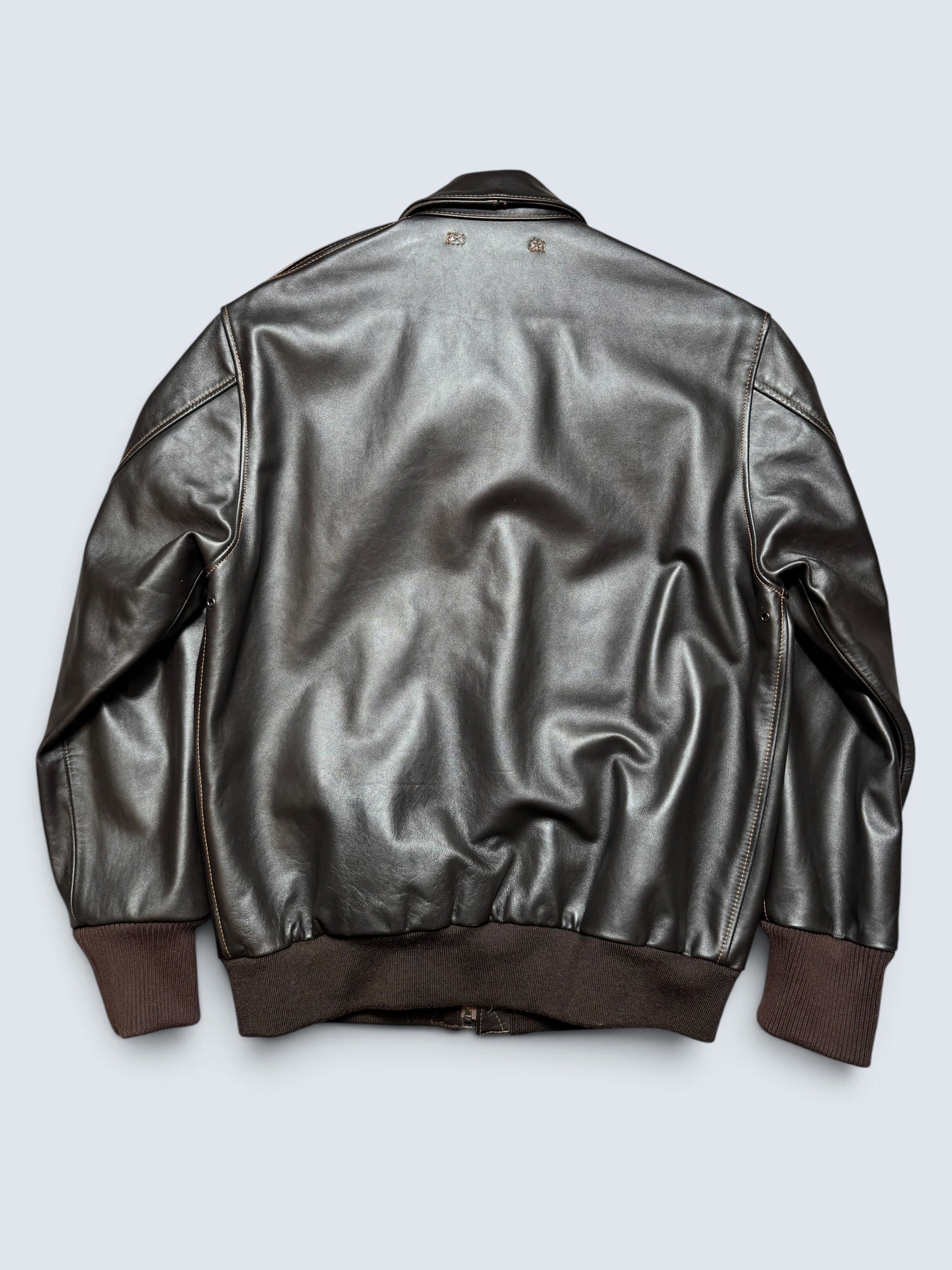 Jacket cuir cowhide flight A-2 Avirex LTD Japan exclusive usaf patch black - 40 (M)