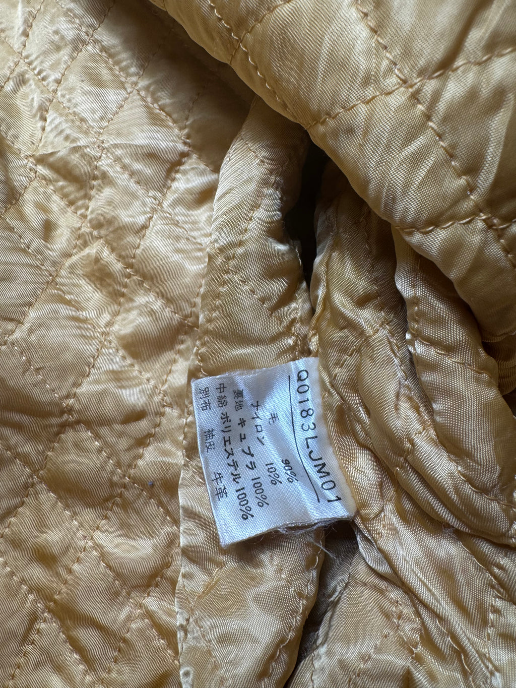 Jacket teddy varsity baseball coton & leather Atsuki Onishi made in Japan yellow vintage 90’s - M