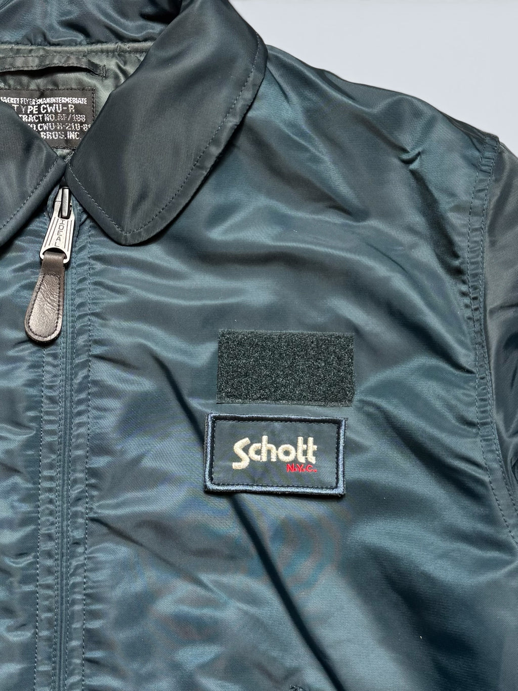 bomber fly Schott Bros nyc CWU-R/45P usaf navy vintage 90’s - M/L – vue détail 6 – SO INDUSTRIE