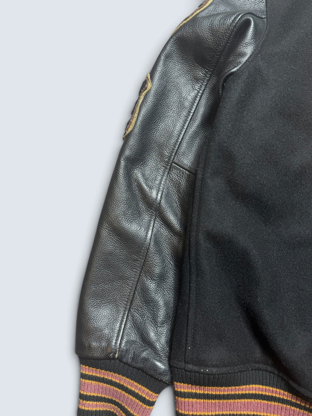 Jacket teddy varsity cuir Indian Motorcycle Japan edition black 00's - M