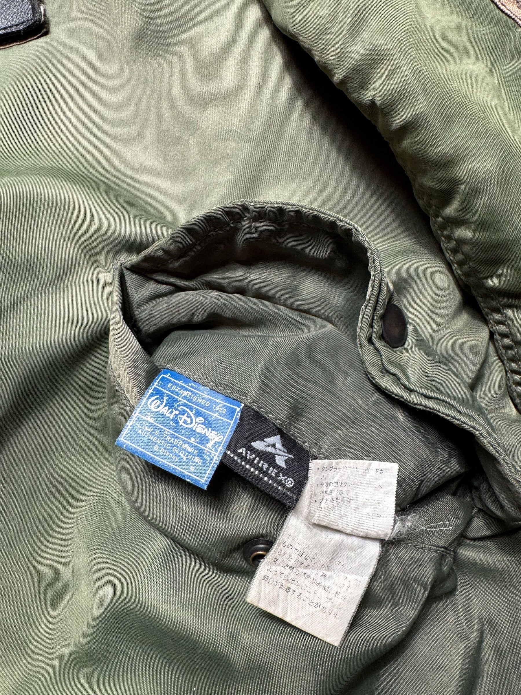 Jacket bomber flight Ma-1 limited edition Avirex LTD x Disney nose art Donald Duck Japan exclusive 90's - M