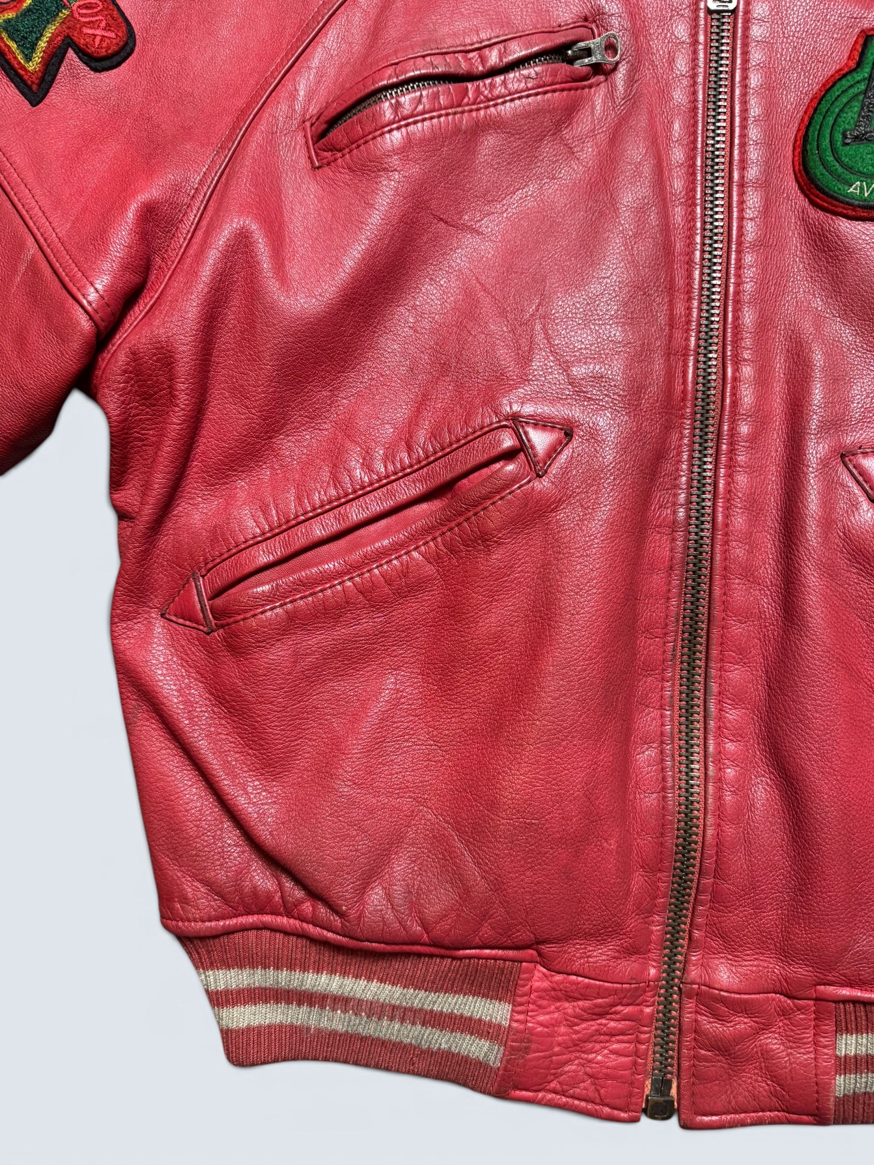 Jacket cuir varsity sport Avirex ltd Champions made in USA red vintage 90’s - XS/S