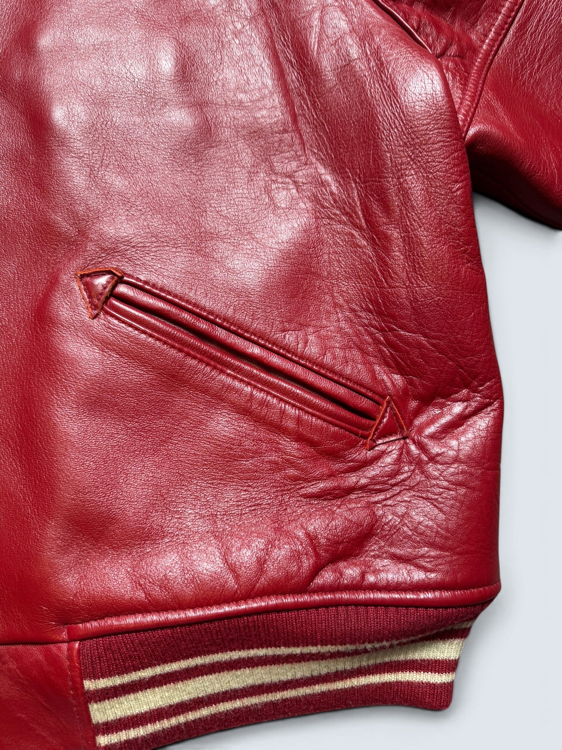 Jacket leather varsity sport Avirex ltd usa Japan exclusive red vintage 00’s - M