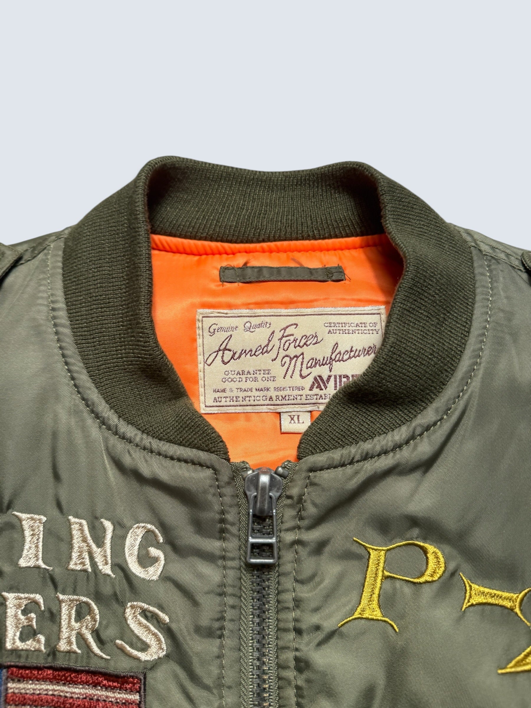 Jacket bomber flight Ma-1 Avirex Japan exclusive flying tigers kaki vintage 00’s - M/L