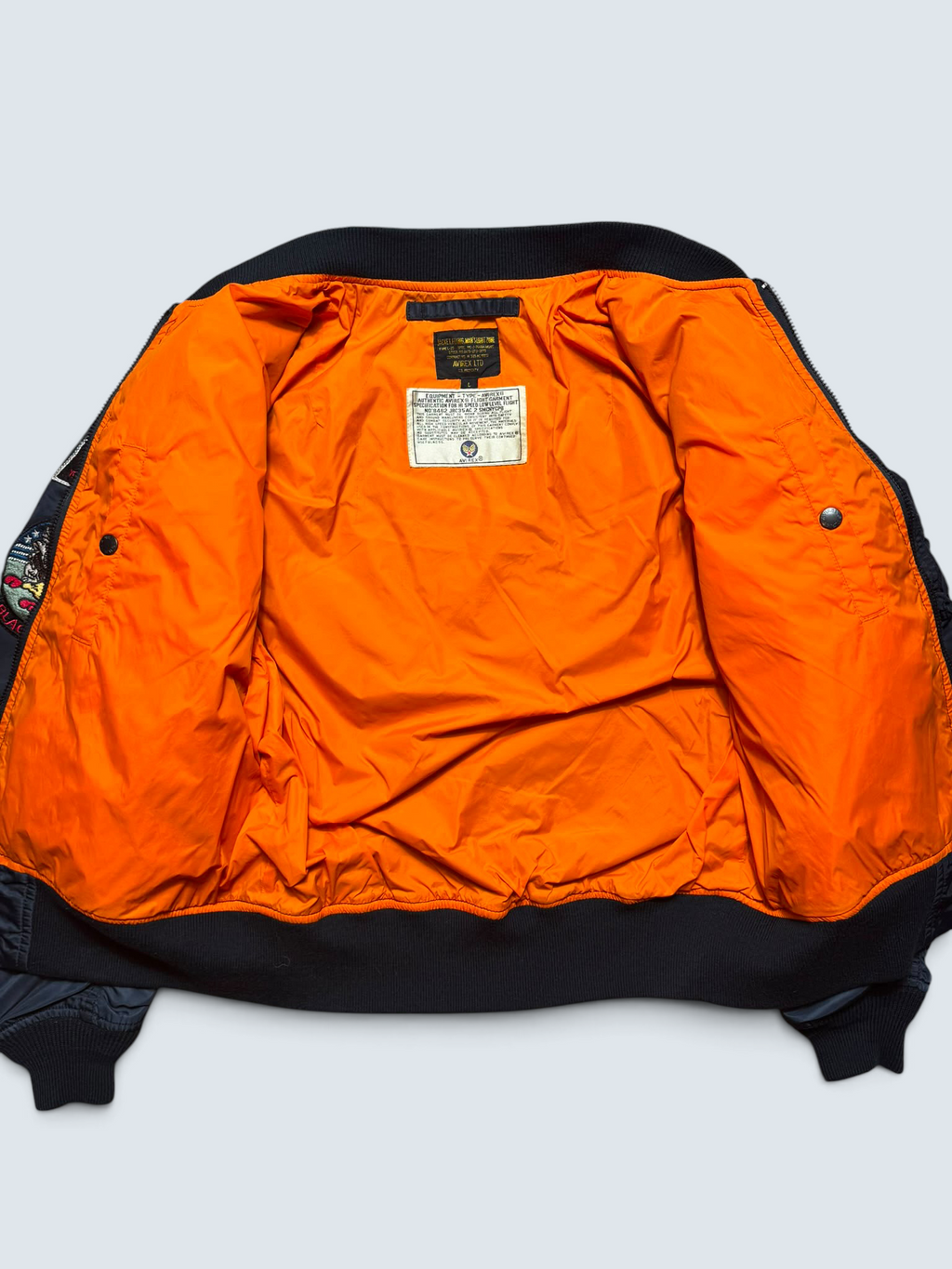 Jacket bomber flight L-2b Avirex ltd Japan exclusive top gun usaf full patch navy 00’s - S/M