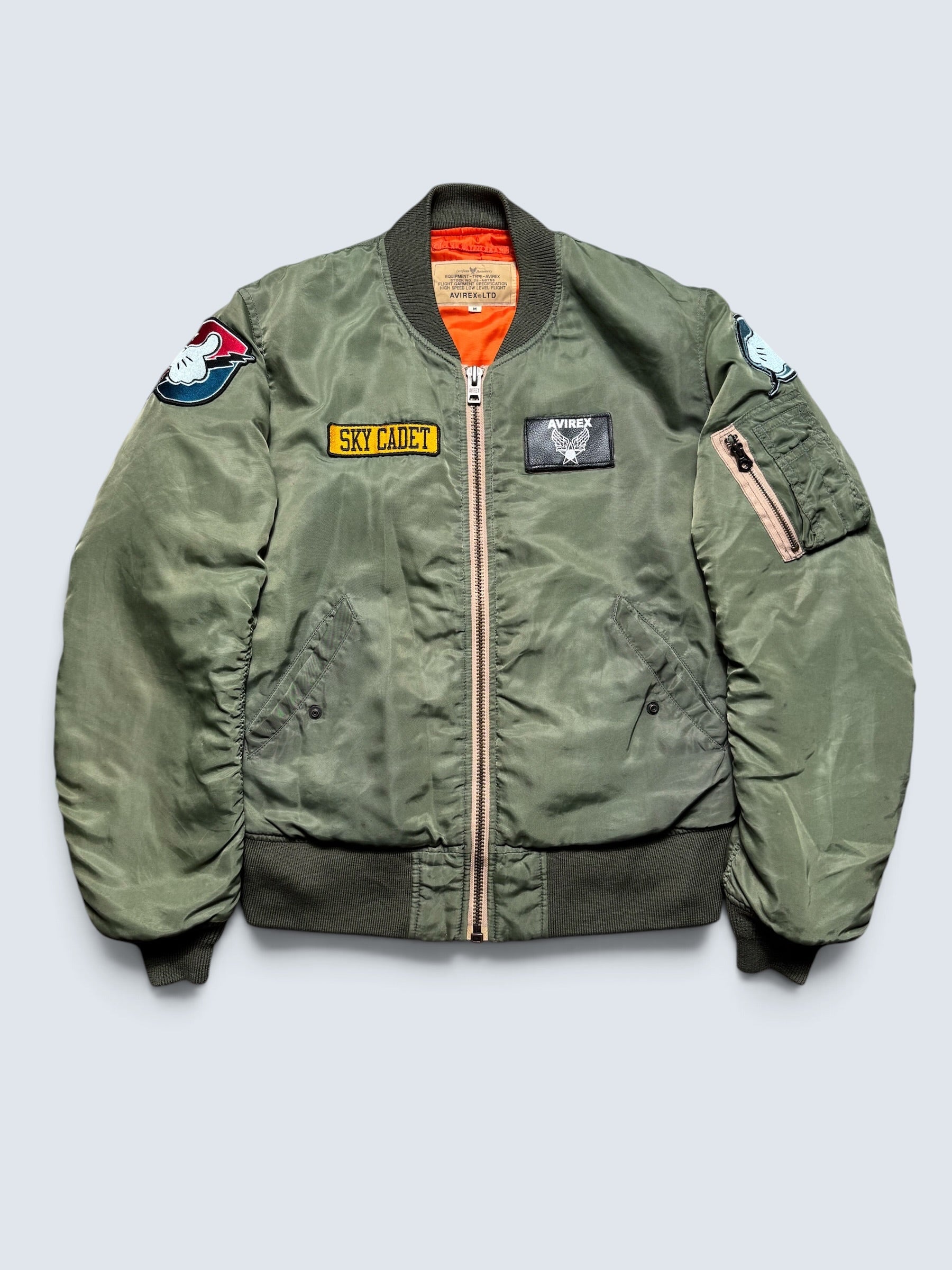 Jacket bomber flight Ma-1 limited edition Avirex LTD x Disney nose art Donald Duck Japan exclusive 90's - M