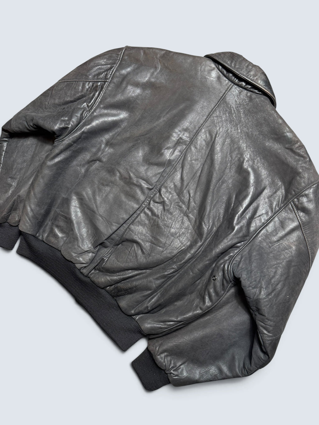 Jacket cuir bomber flight pilot Golden Bear A-2 made in USA black 80’s - 38 (M)
