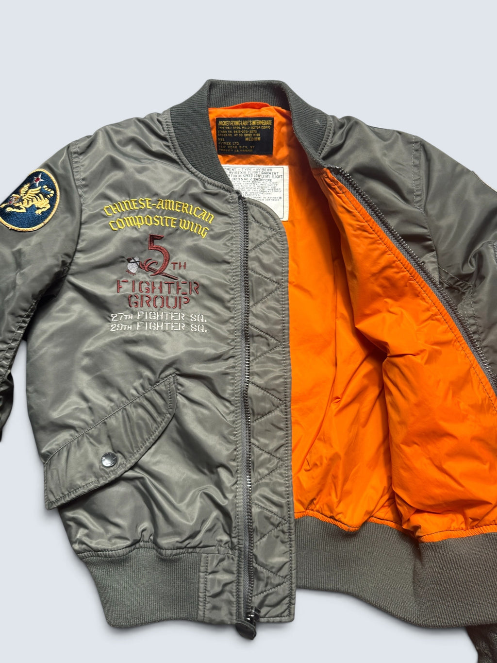 Jacket nylon bomber flight Ma-1 Avirex LTD Japan exclusive embroidery dragon 00's - S