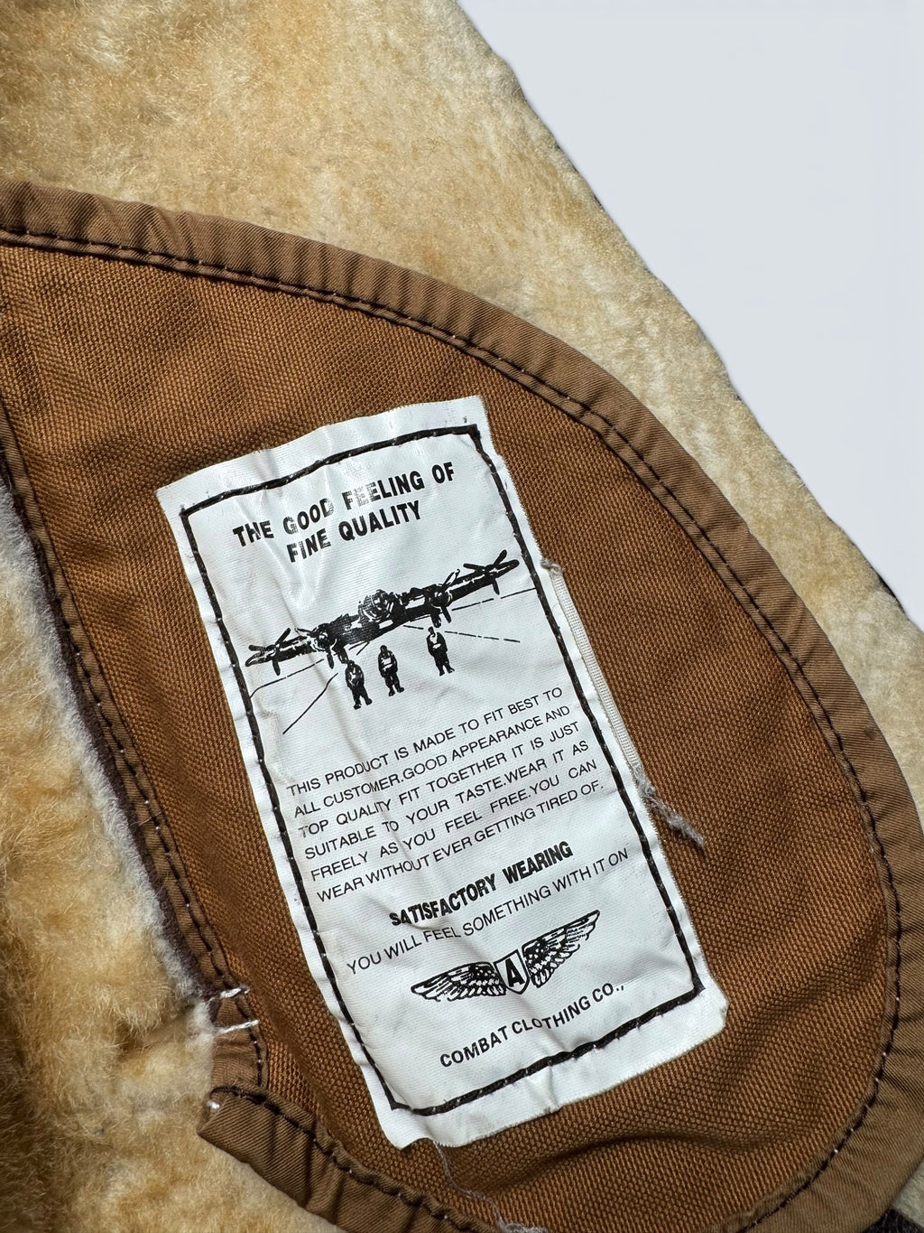 Jacket cuir flight shearling B-3 Avirex made in USA usaf black vintage 80’s - 38 (M)