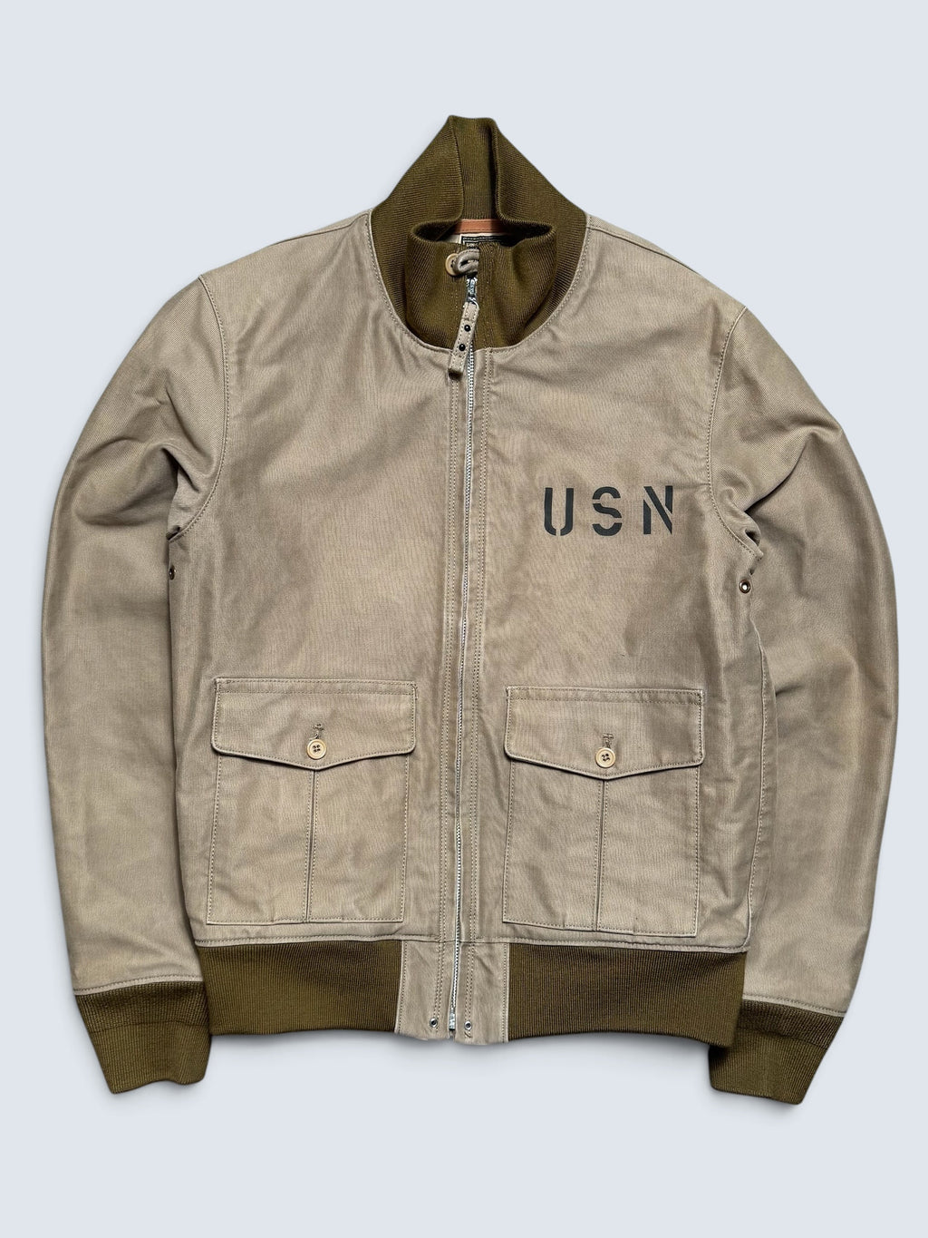 Jacket cotton Twill deck USN 37J1 The Real McCoy’s Japan Tan beige 2010’s - 36 (S)