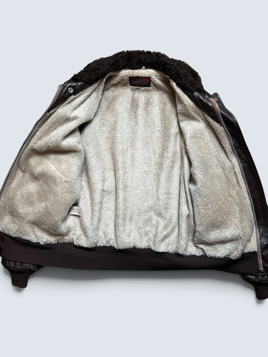 Jacket cuir cowhide flight bomber Wear-Guard made in USA brown 70’s - 42 (L)