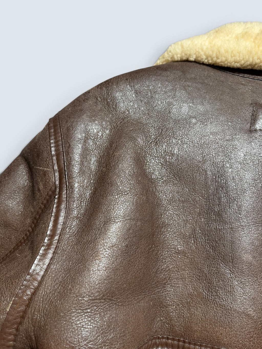 Jacket cuir flight shearling B-3 Covington made in USA usaf brown vintage 70’s - 42 (L)