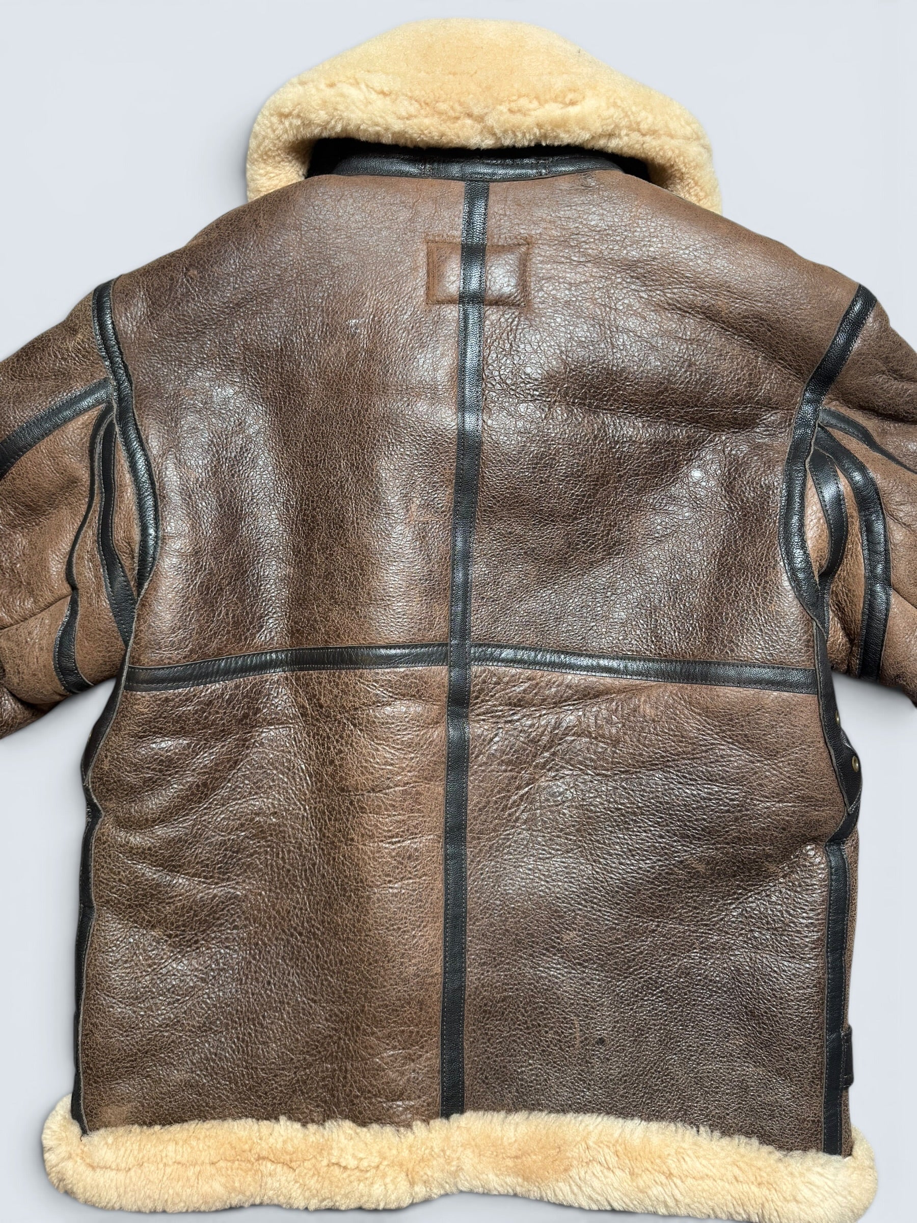 Jacket cuir flight shearling Irvin Cockpit made in USA RAF brown vintage 00’s - 40 (M/L)