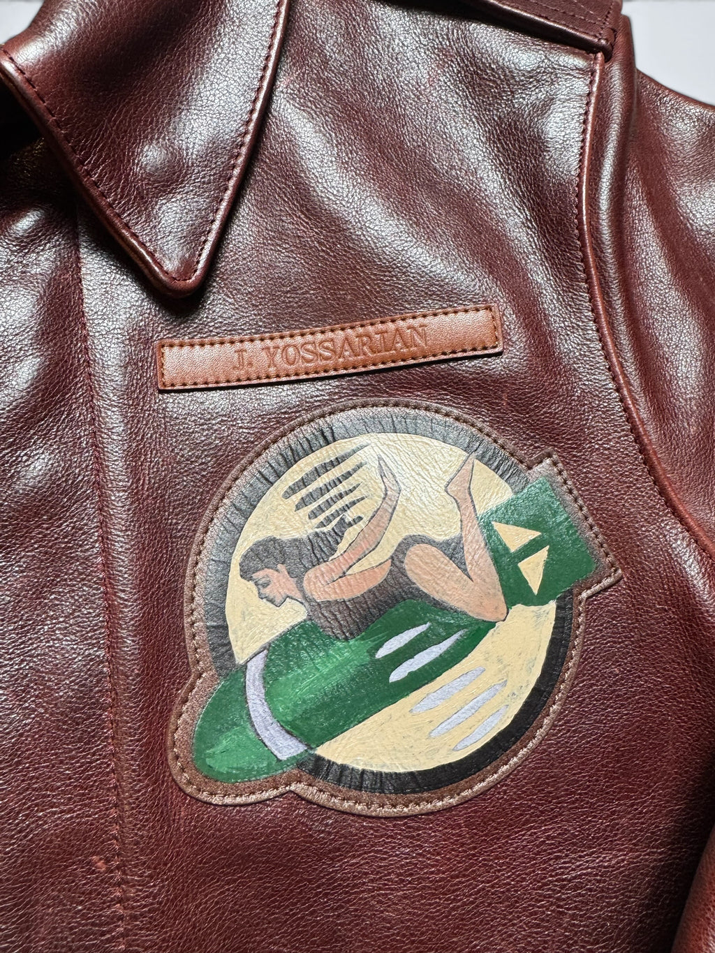 Jacket cuir cowhide bomber flight A-2 Cidu Leathers Clo. patch Catch-22 usaf brown - 40 (S/M)