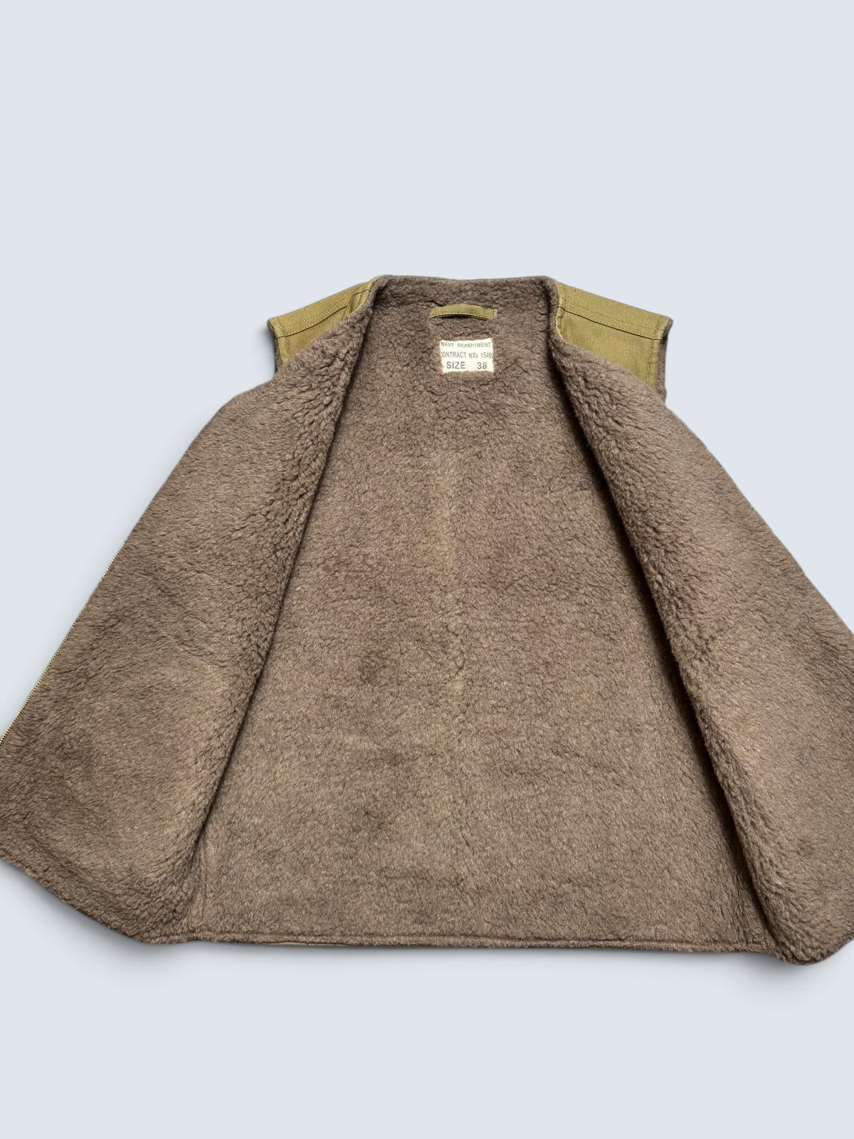 Jacket deck Alpaca US Navy Assiduous Confused Effort Japan wool Khaki Tan 00’s - 38 (S)