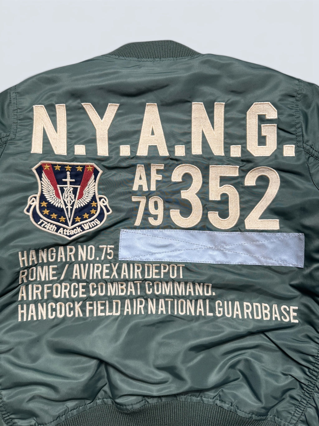Jacket nylon bomber flight Ma-1 Avirex LTD Japan exclusive NYANG 352 AF79 00's - S