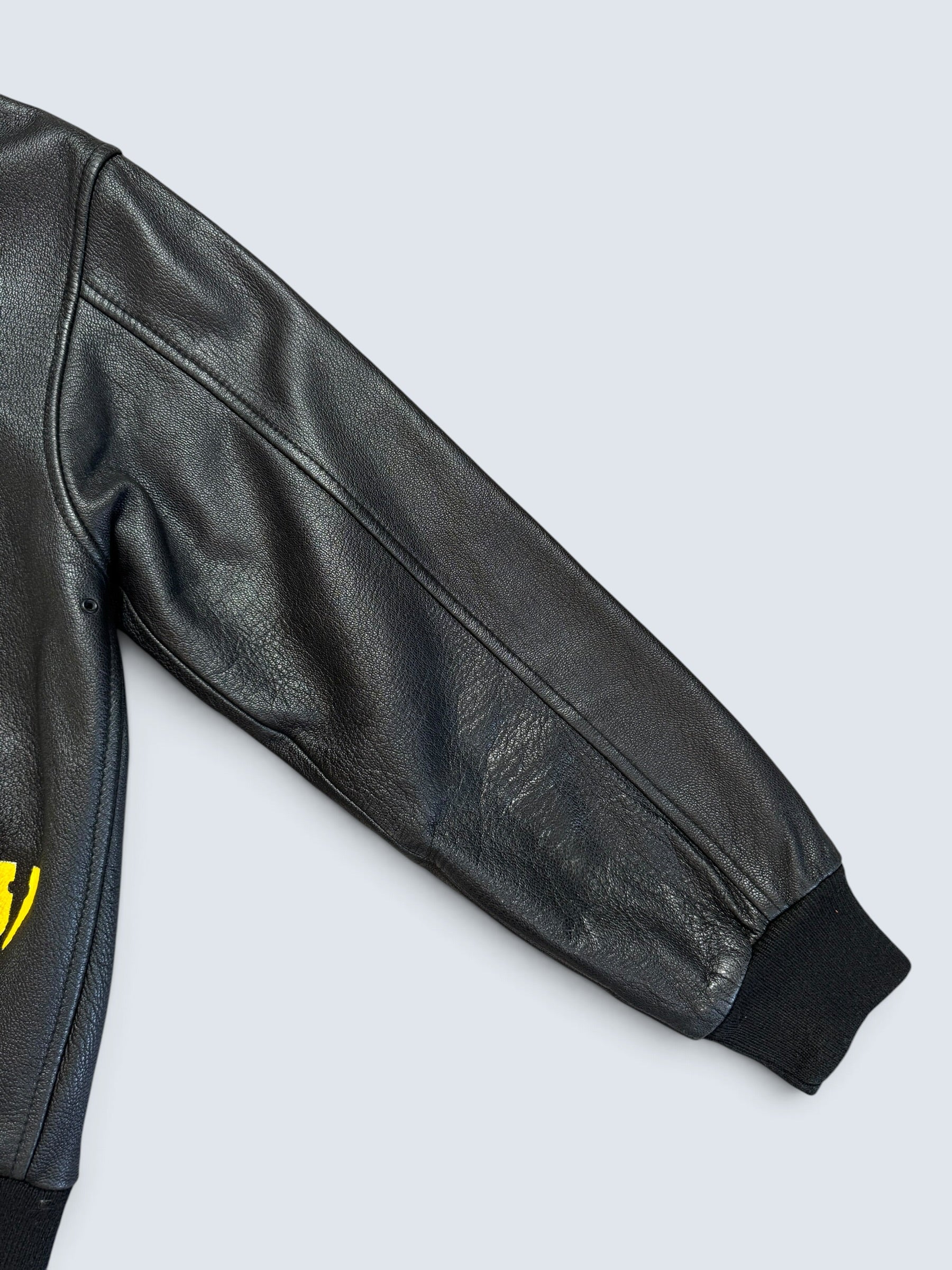 Jacket cuir goatskin flight A-2 Cooper usa usaf Nine-o-Nine nose art patch black 80’s - 40 (M)