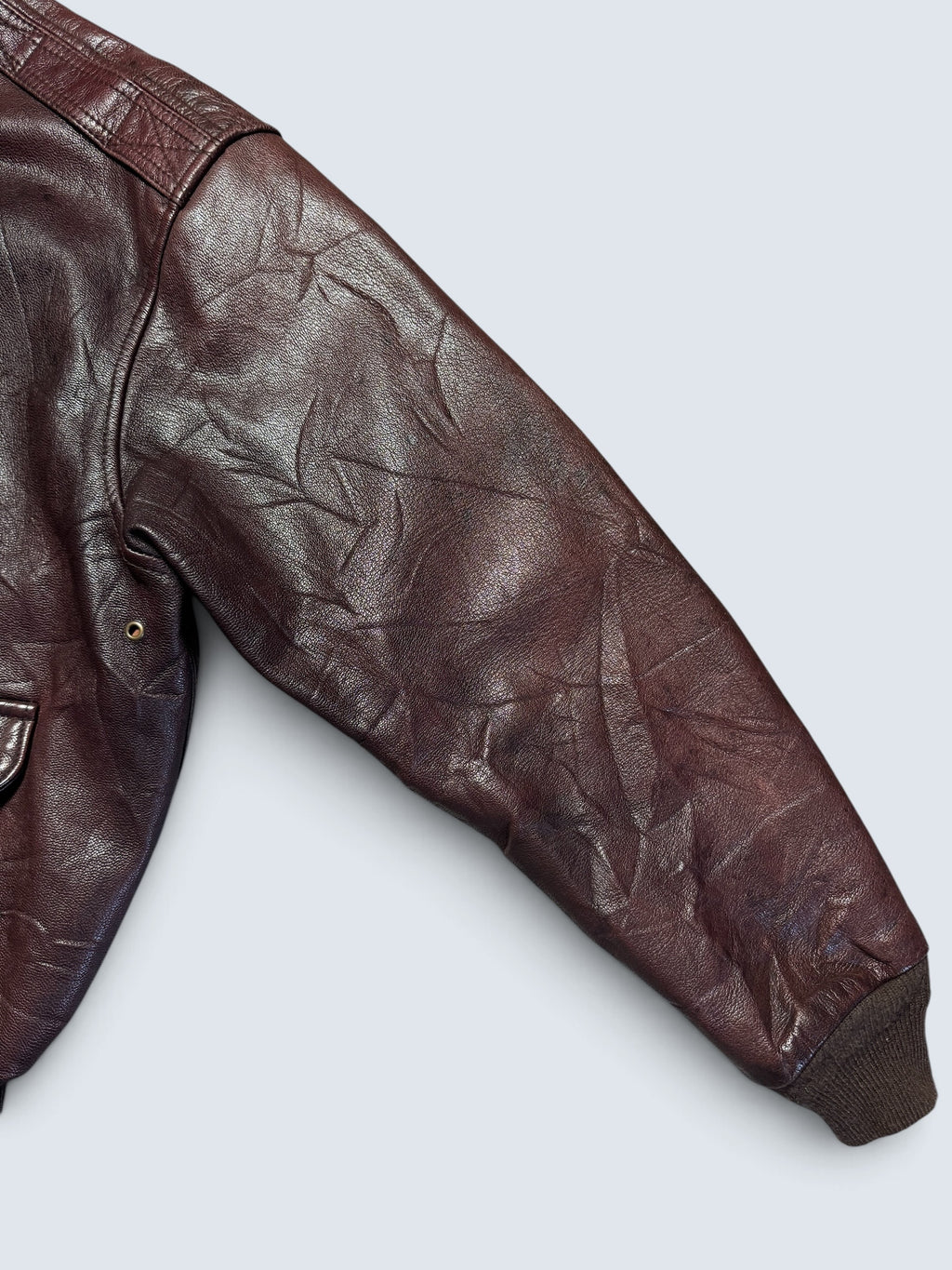 Jacket cuir goatskin flight A-2 Avirex made in USA usaf brown 70’s- 42 (L)