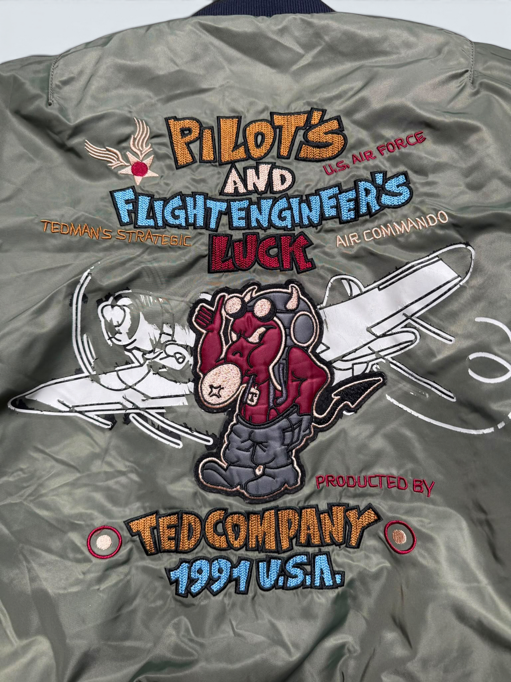 Jacket bomber fly ma-1 Tedman Company Devil’s equipement usaf kaki vintage 00’s - M