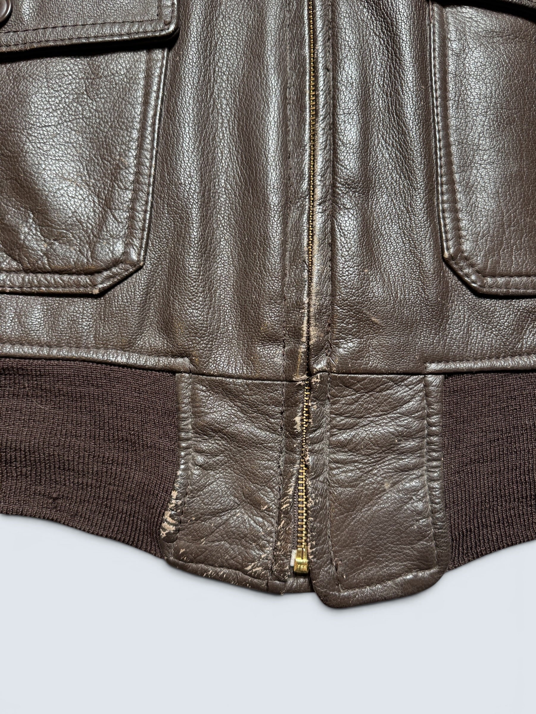 Jacket cuir goatskin flight G-1 original US Navy The Martin Lane 1969 Vietnam Era - 40 (M)