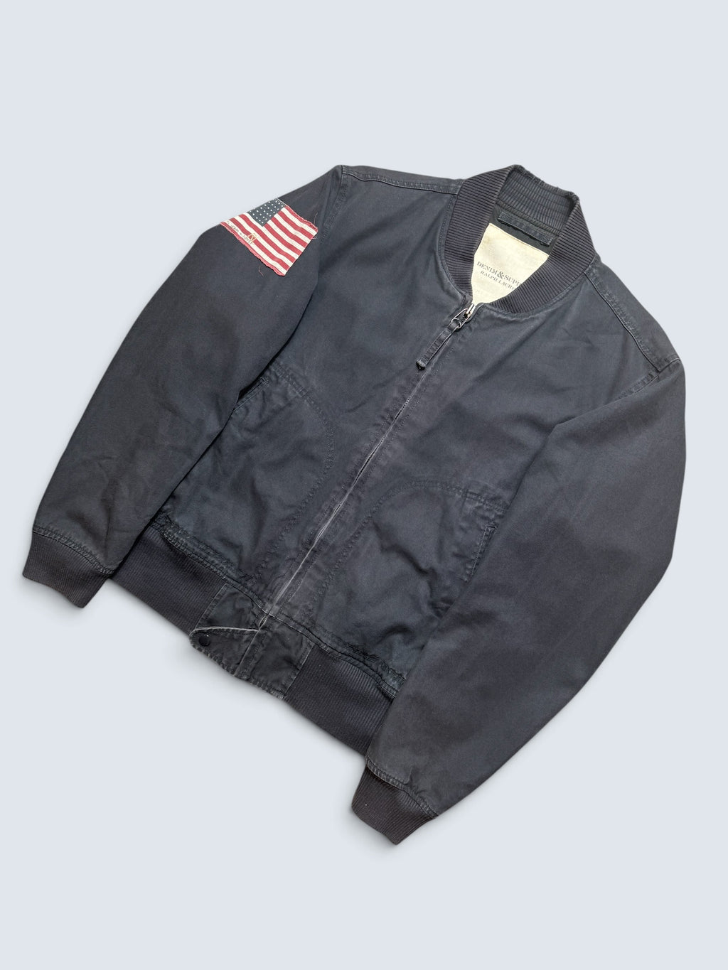 Jacket bomber archive flight L-2b Ralph Lauren Denim & Supply usa flag marine vintage 00’s - L