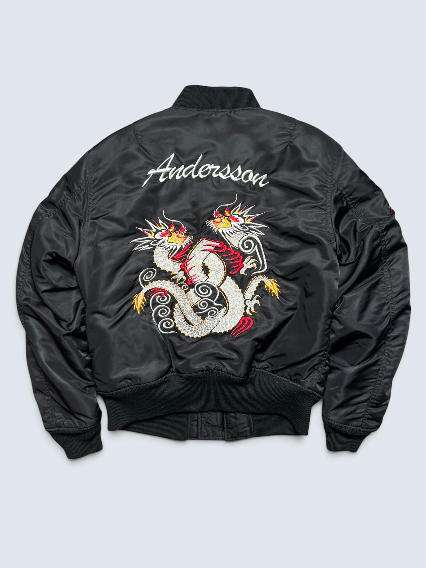 Jacket bomber Ma-1 103rd anniversary Schott NYC x Andersson Bell dragon black FW16 - M