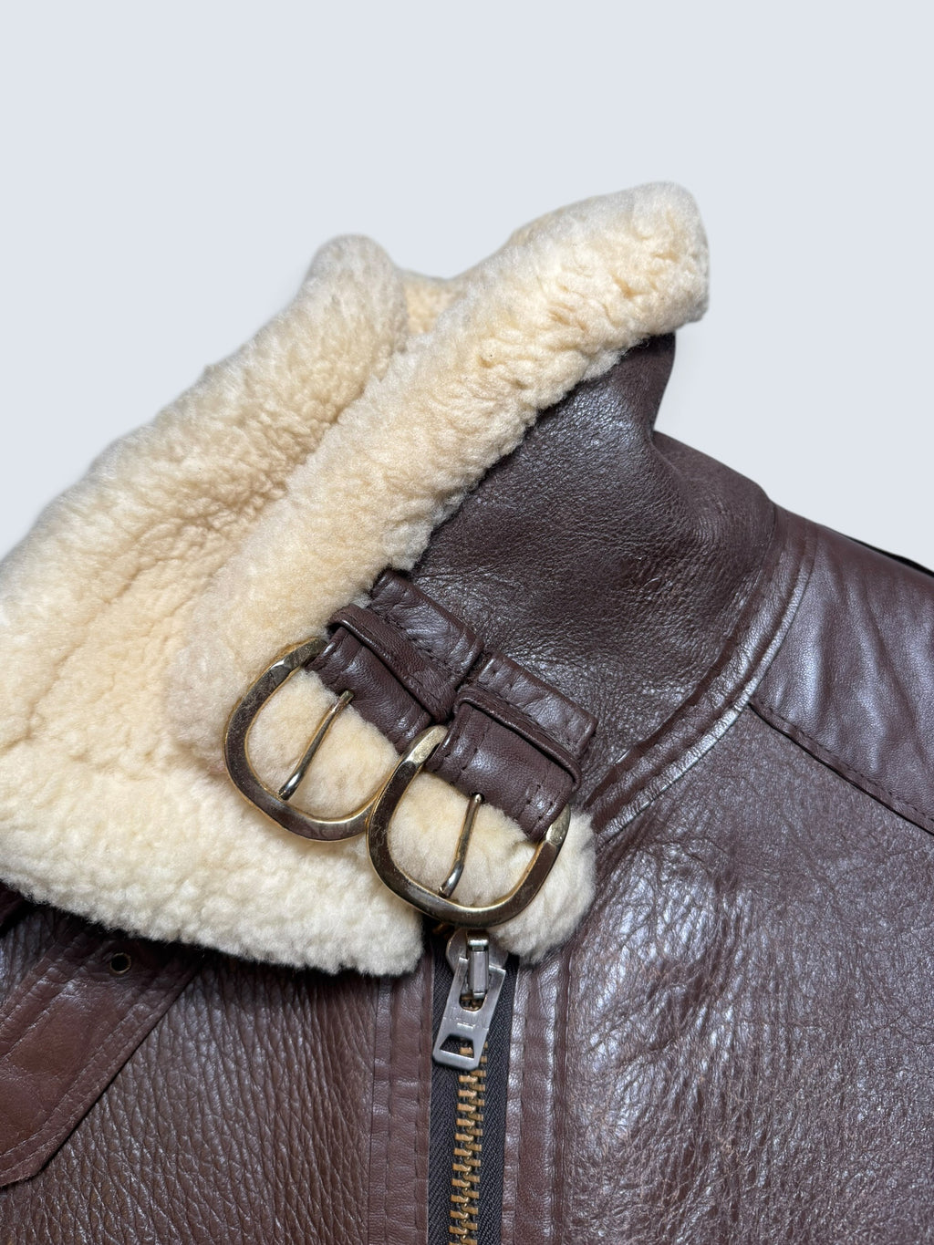 Jacket cuir flight shearling B-3 Covington made in USA usaf brown vintage 70’s - 42 (L)