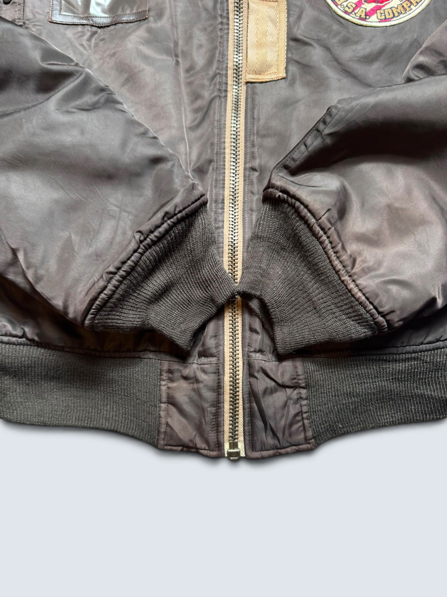 Jacket bomber fly ma-1 Tedman Company lucky Devil usaf brown vintage 00’s - L