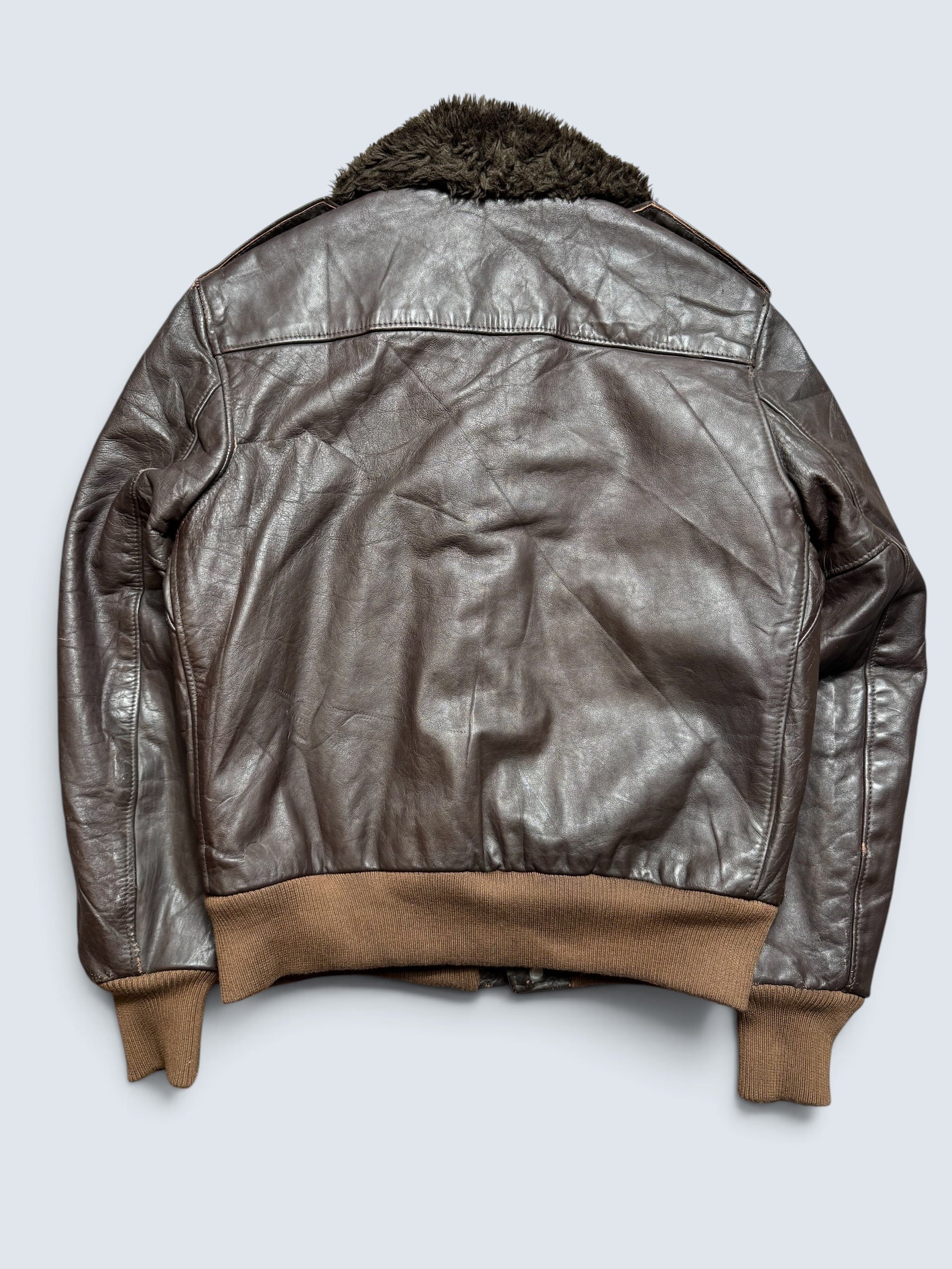 Jacket cuir cowhide flight bomber Schott NYC 674MS made in USA black 70’s - 40 (M)