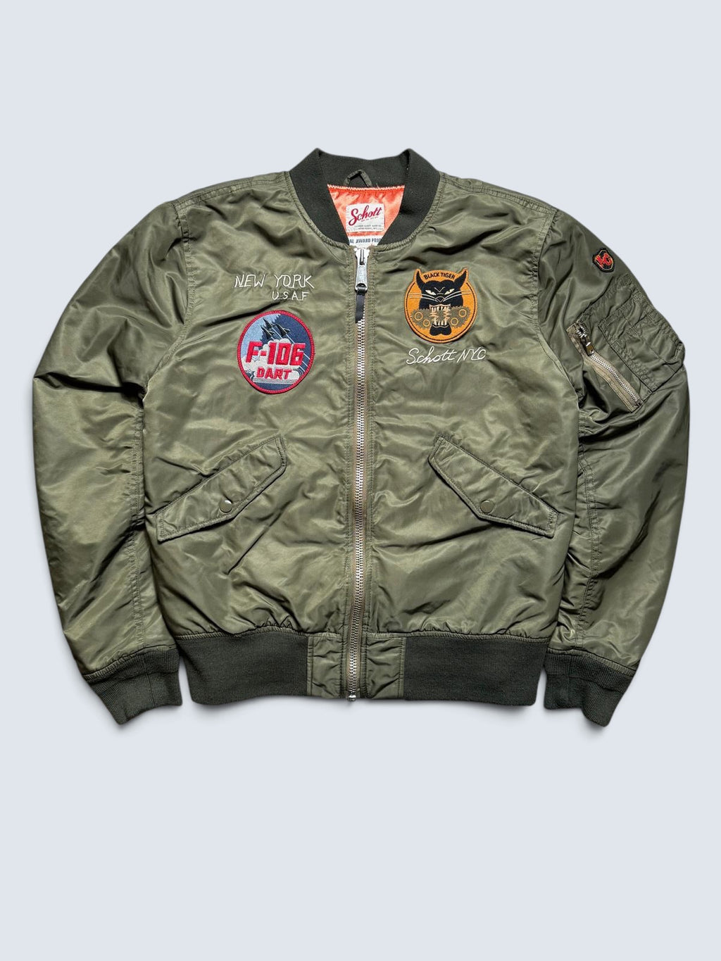 Jacket bomber flight style ma-1 Schott NYC limited edition airborne japan kaki - M/L
