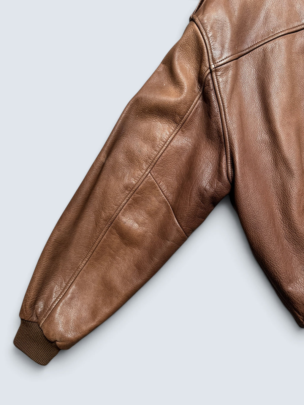 Jacket cuir cowhide flight bomber G-2 Chevignon Flying wear brown 80’s - L