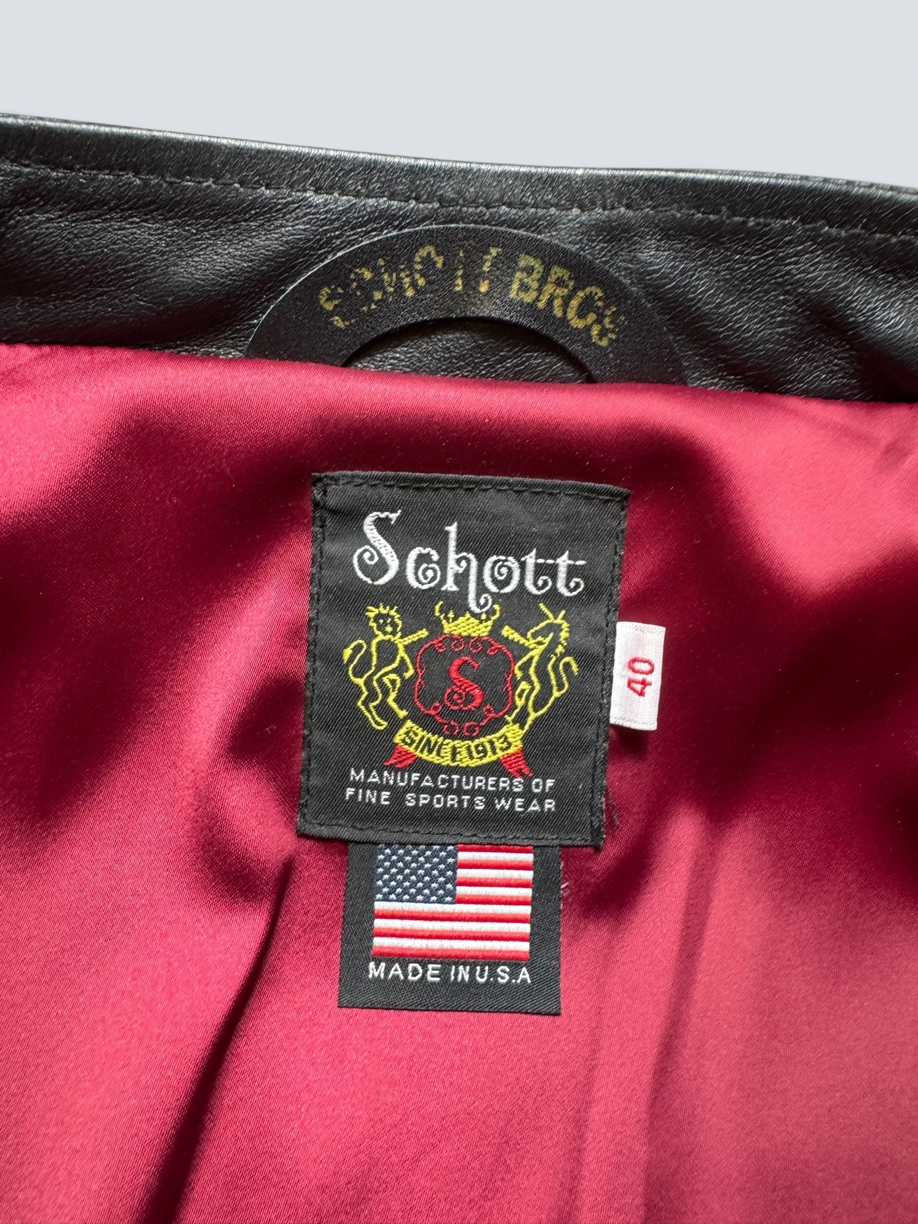 Jacket cuir cowhide Cafe Racer motorcycle Schott Bros. made in USA 641xx Japan exclusive black 00's -  40 (M/L)
