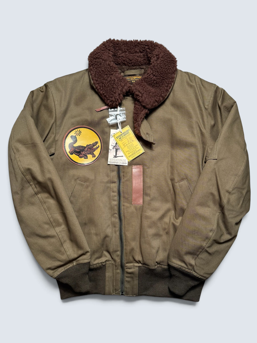 Jacket cotton Twill flight B-15B Freewheelers Japan nose art olive drab 2017’s - 44 (XL)