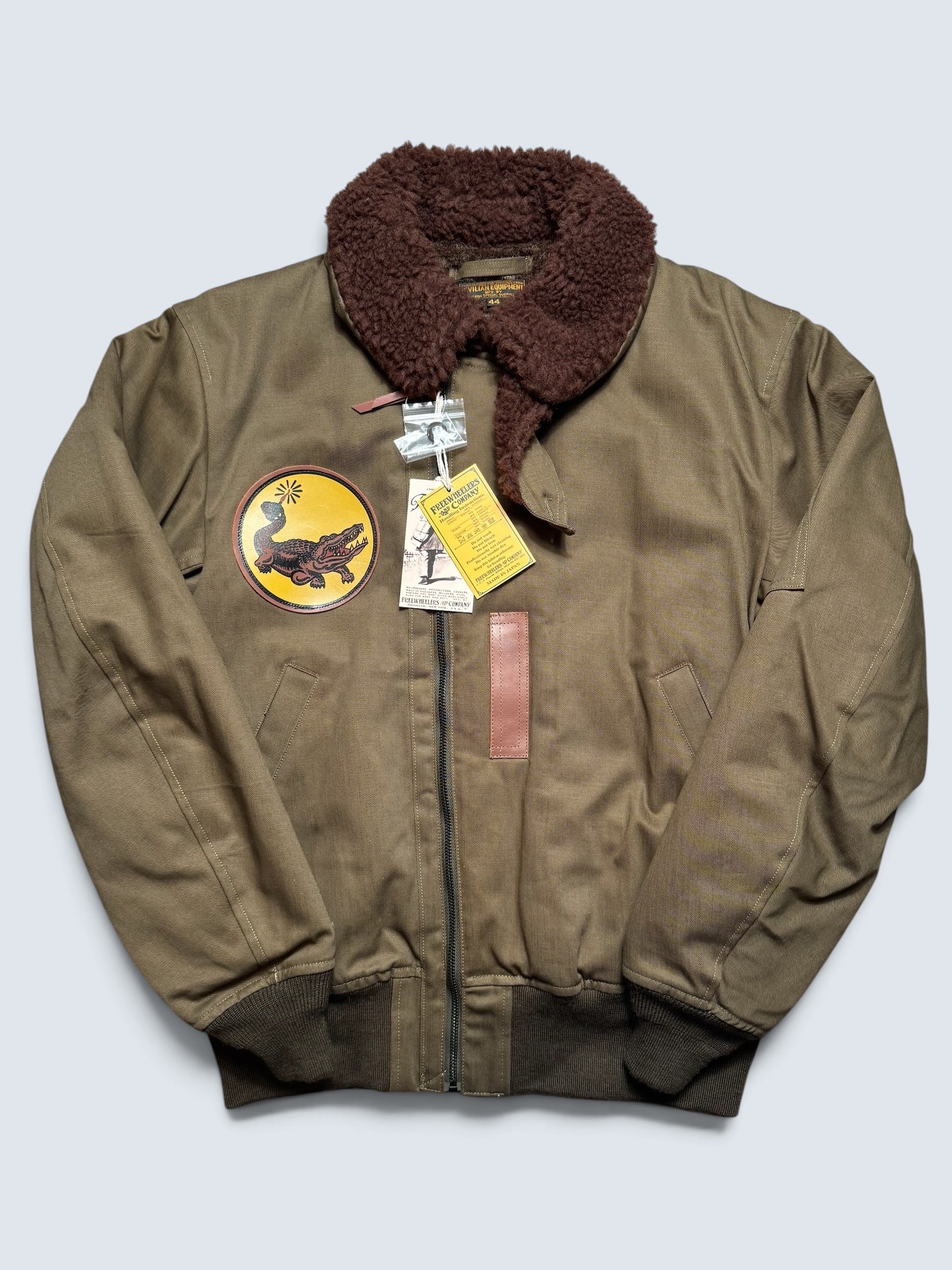 Jacket cotton Twill flight B-15B Freewheelers Japan nose art olive drab 2017’s - 44 (XL)